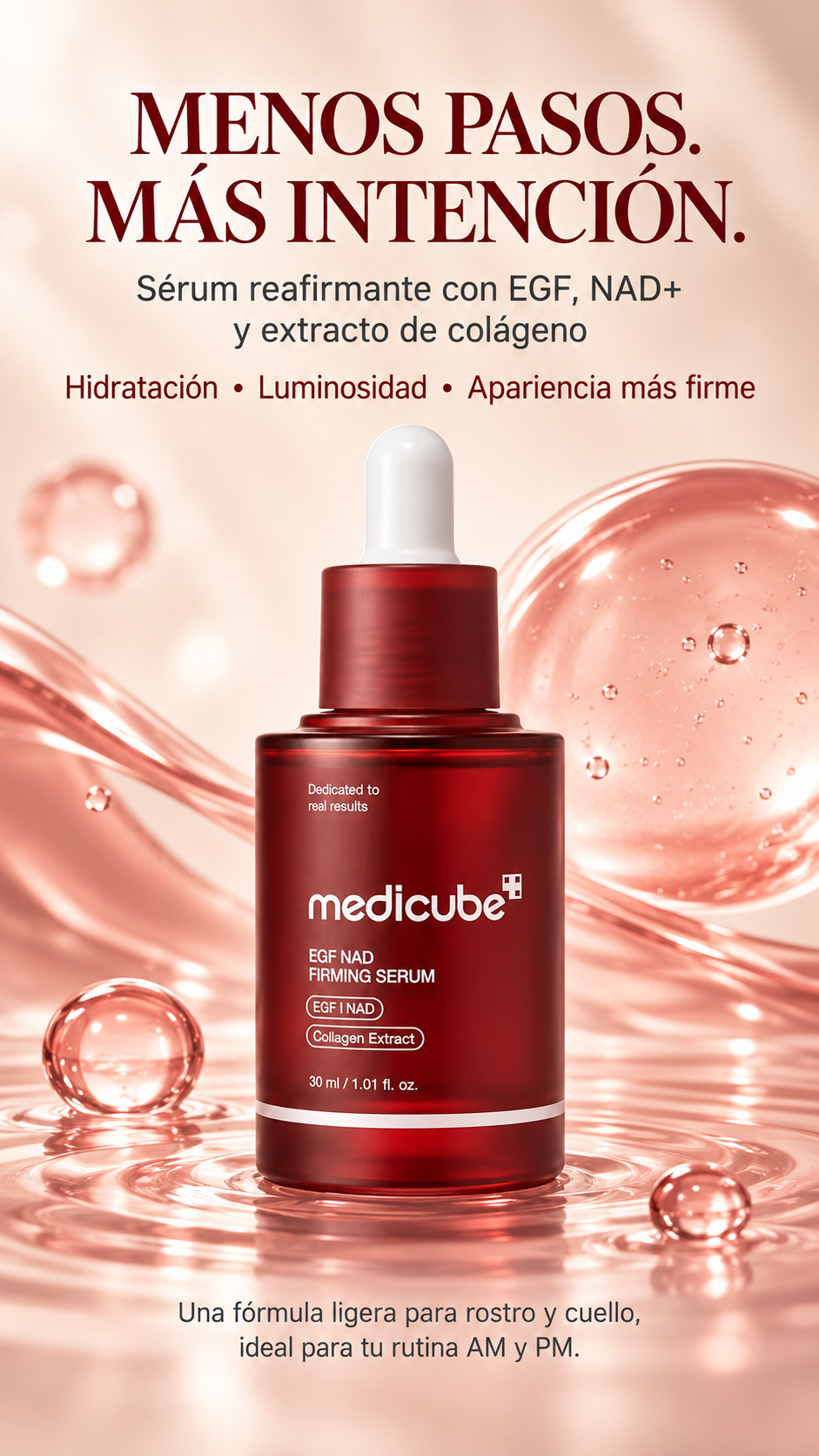 Medicube EGF NAD+ Firming Serum | Sérum facial y cuello 30 ml