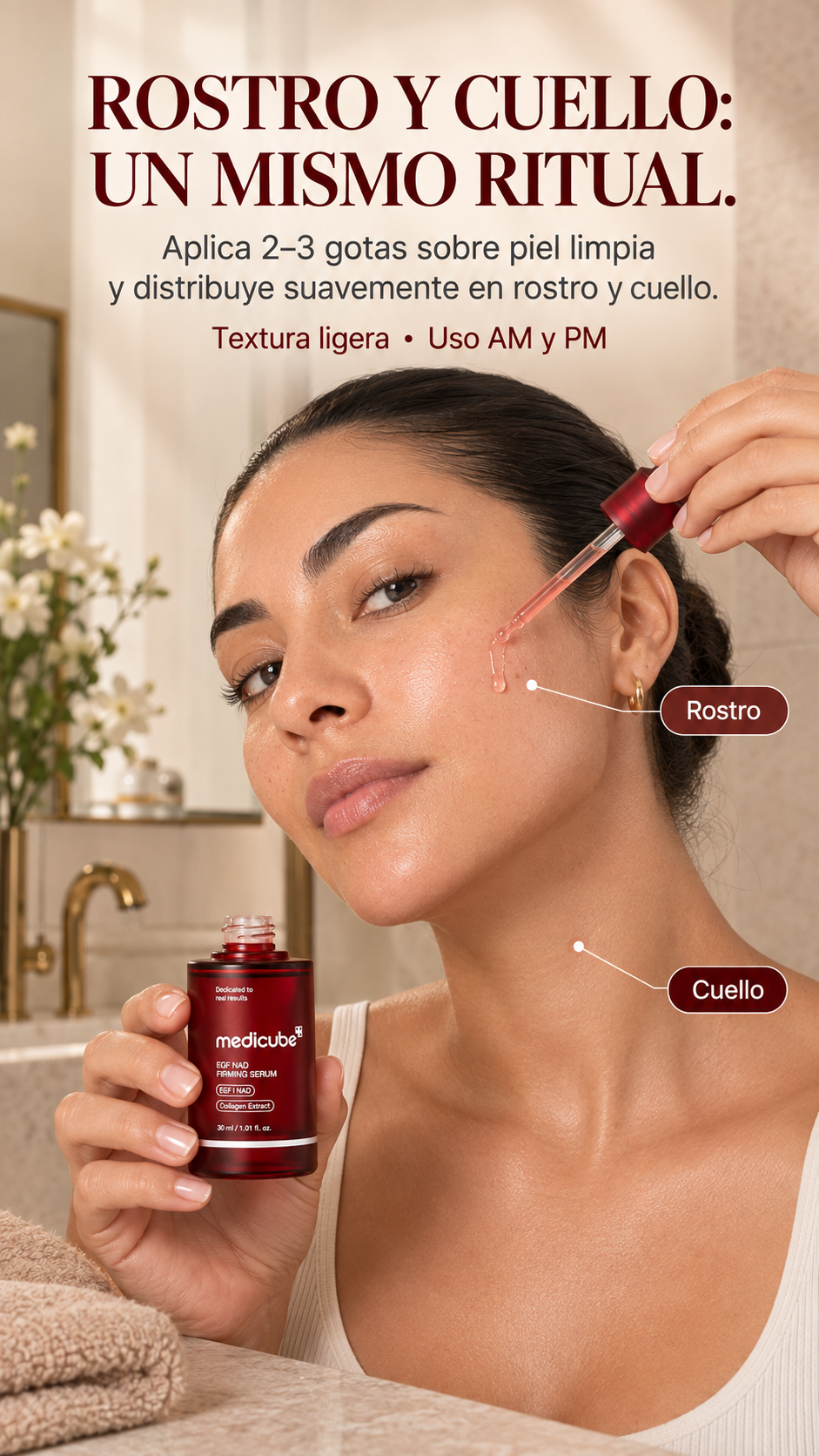 Medicube EGF NAD+ Firming Serum | Sérum facial y cuello 30 ml