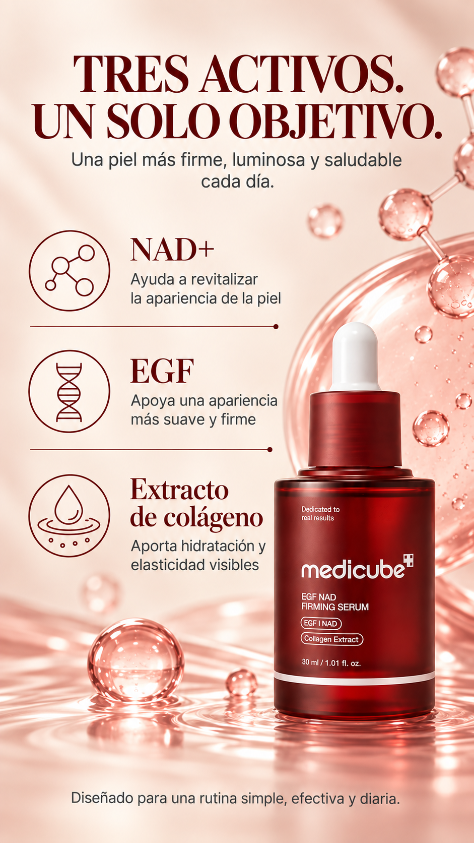 Medicube EGF NAD+ Firming Serum | Sérum facial y cuello 30 ml