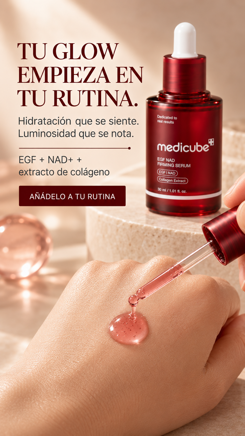 Medicube EGF NAD+ Firming Serum | Sérum facial y cuello 30 ml
