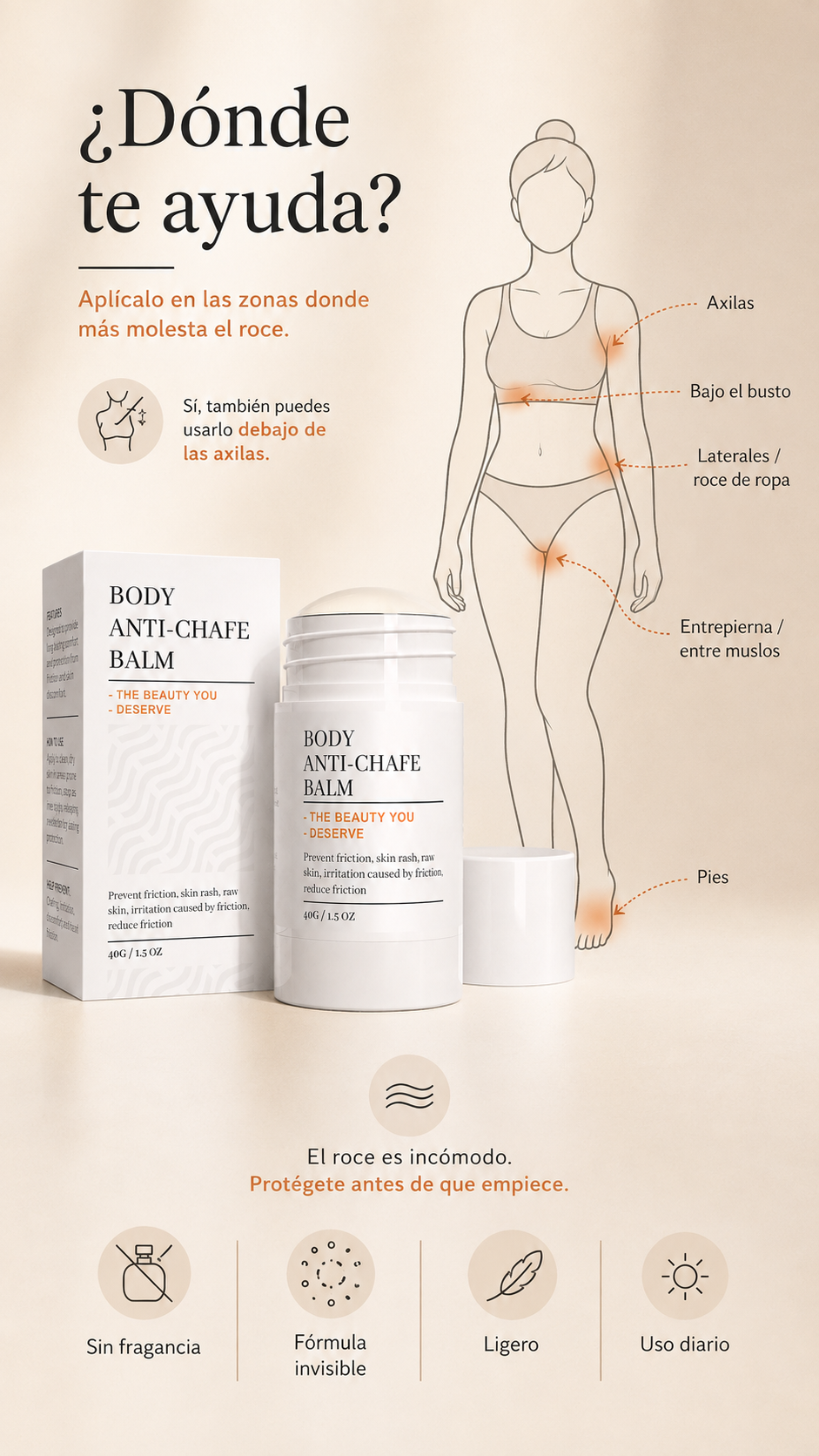 Body Antichafe Balm - Bálsamo Anti Fricción